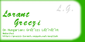 lorant greczi business card